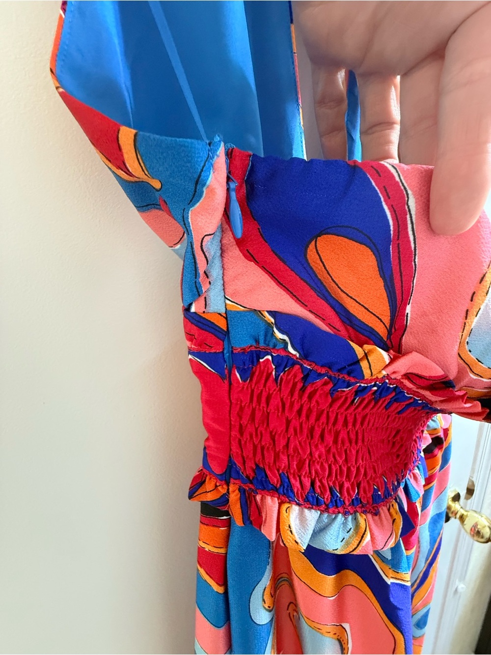 Sugarlips NWT Vibrant Retro Abstract Halter Maxi Dress - Size S - Picture 8 of 16